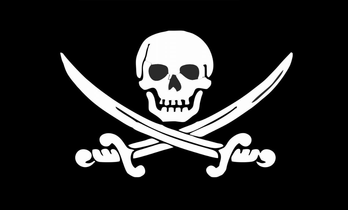 1/16 scale Skull & Crossed Bone Flag (with pole sleeve) - Click Image to Close